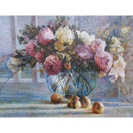 <b>Времена года. Цветы 2</b> </br> Масло, холст — 85 x 345