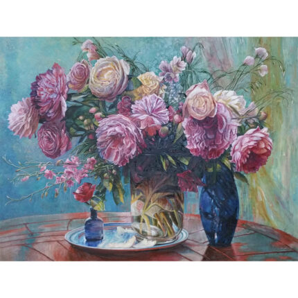 <b>Времена года. Цветы 3</b> </br> Масло, холст — 85 x 345