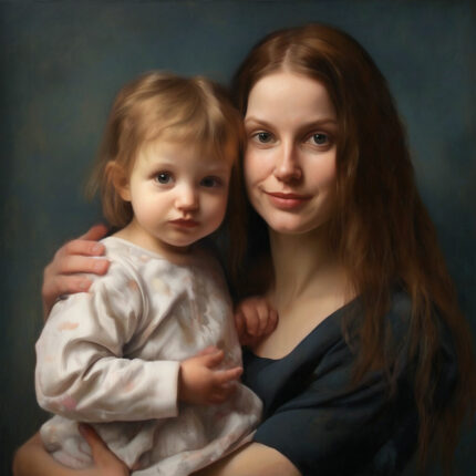 <b>Современная мадонна</b> </br> Масло, холст — 70 x 90